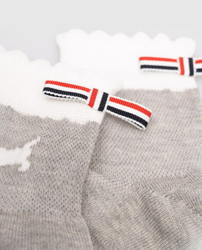 Thom Browne Gray socks HECTOR CREW FAS240AY3011