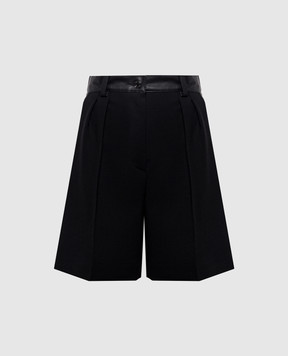 Max Mara Black ARGENTO wool shorts MXMARGENTO