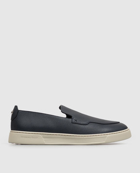 Stefano Ricci Blue leather slip-ons UG50G2390MR