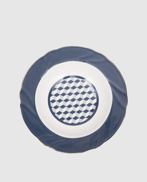 Baci Milano Versailles White Porcelain Soup Plate PLA2VER01