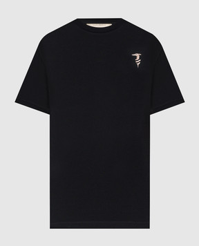 Trussardi Black T-shirt with logo print G0568000127NMTS14J02