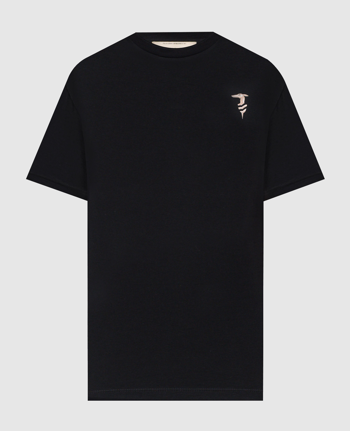 Black T-shirt with logo print