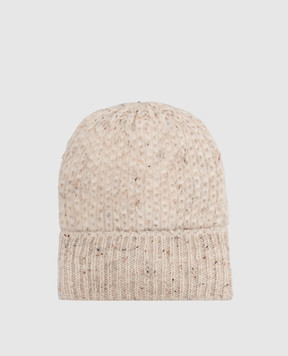 Ermanno Scervino Life Beige alpaca wool hat D494V500IJT