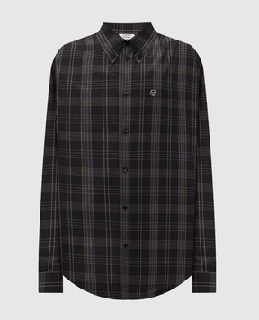 Vetements Black checkered shirt MH27SH059BCm