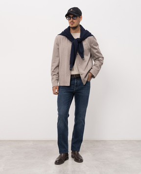 Brunello Cucinelli Blue jeans with patch and emblem M283PB3210