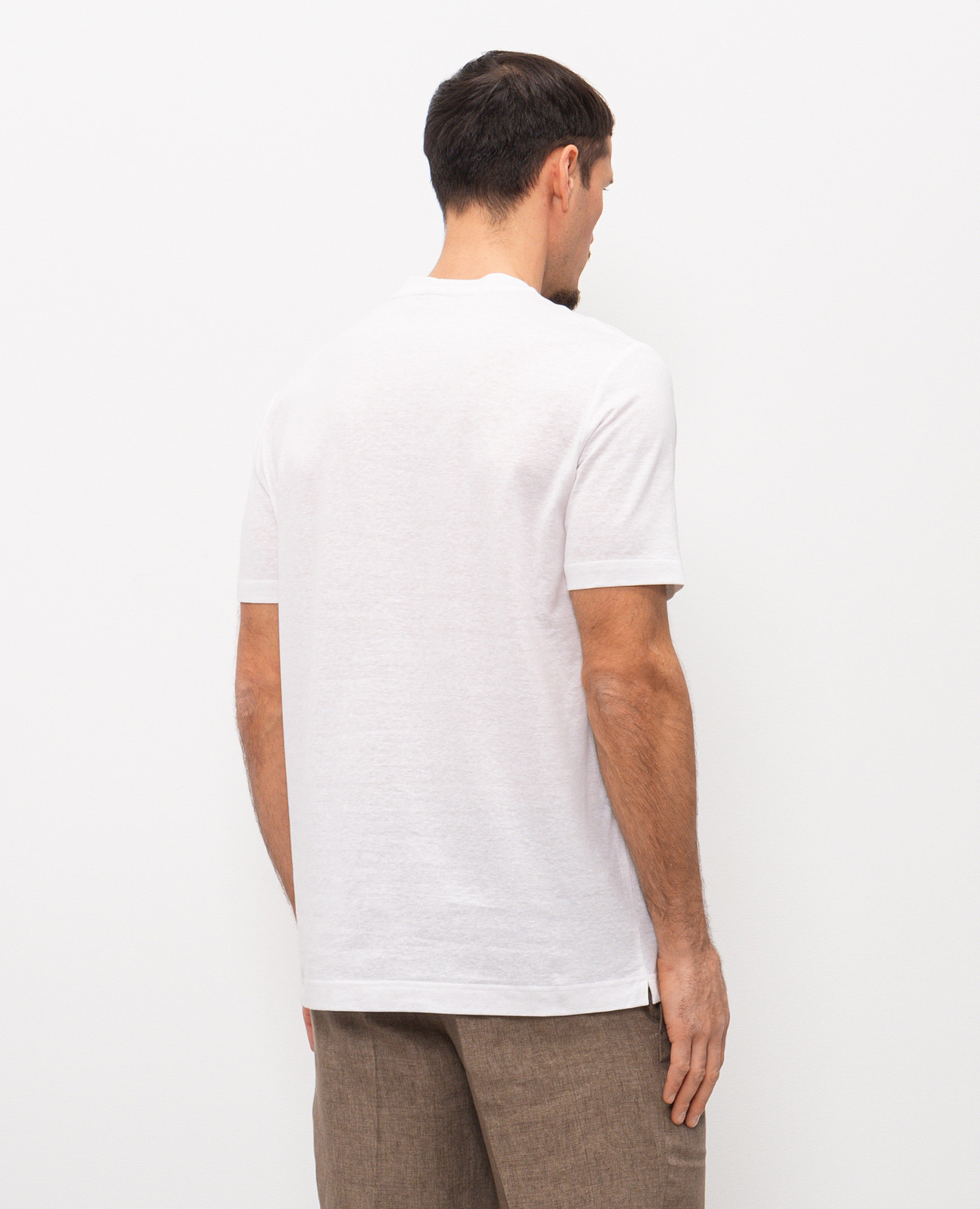 White linen t-shirt CAPOBIANCO 4