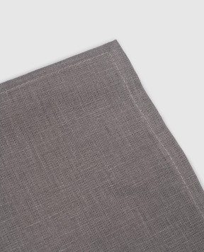 TESSITURA TOSCANA TELERIE Gray linen serving napkin TIZIANO NT120001090037