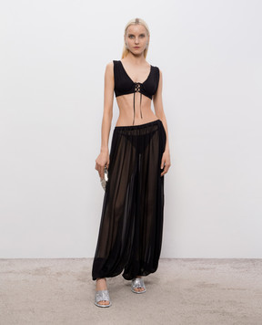 Giuseppe Di Morabito Milano Black silk top 06SSTO42116500