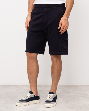 C.P. Company Blue shorts with logo embroidery MSB029A005086W