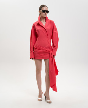 The Attico Pink shirt dress with logo embroidery 260WCA00464CCC052AA
