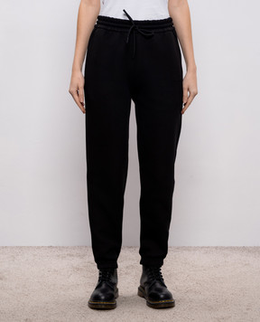 Mackage Nev black joggers with textured logo NEVR