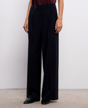 Peserico Blue wool pants A0468302008