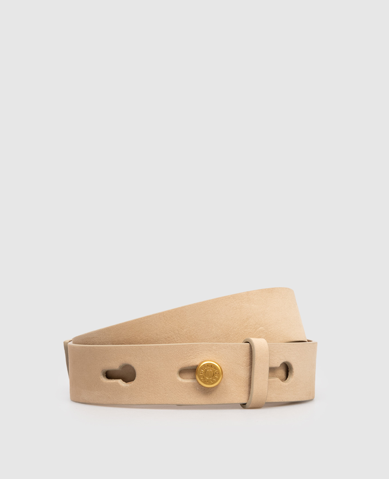 

Beige nubuck belt with logo Gianni Chiarini