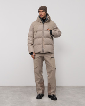 Sease Beige Nordend wool ski down jacket OJ053TN637