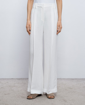 Brunello Cucinelli White linen pants MH126P9155