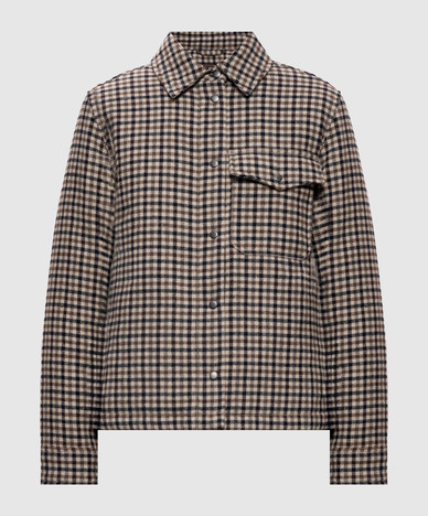 Checked down jacket