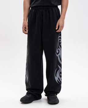 Vetements Black printed sweatpants MH27SP155B