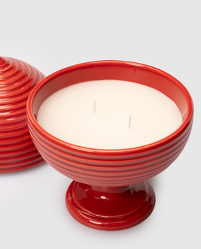 Palais Royal Rosso Rubino scented candle in a ceramic candle holder with lid 37862