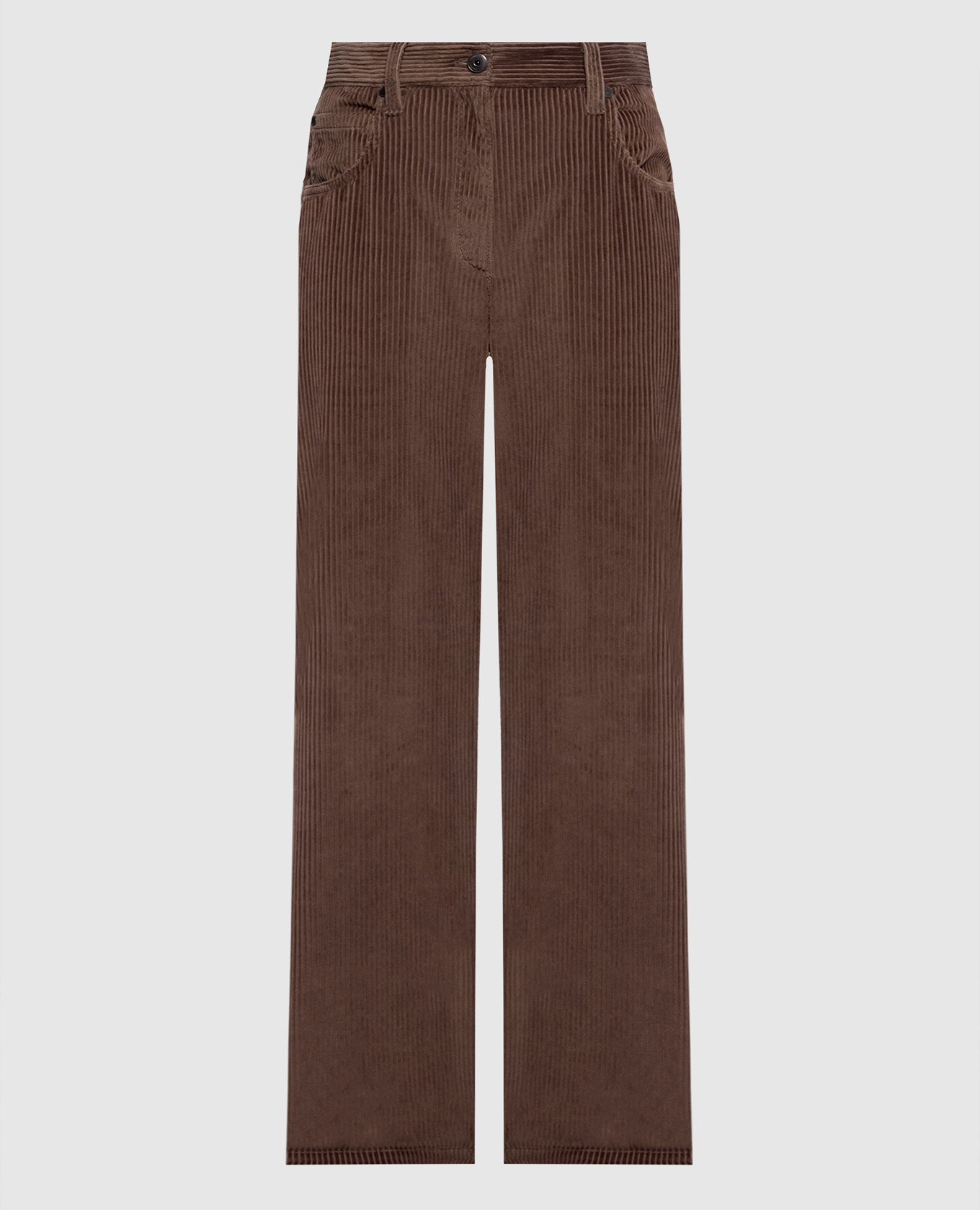 Brown corduroy pants with monil chain