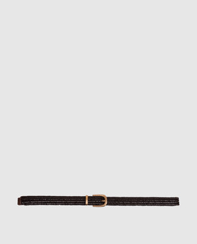 Brunello Cucinelli Brown braided belt M0NAPC228P