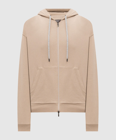 Beige sports jacket with logo patch