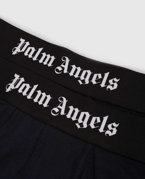 Palm Angels Set of blue trunks with logo PMUH009S25FAB001