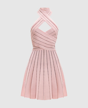 Balmain Pink mini dress HF1R5203KK01