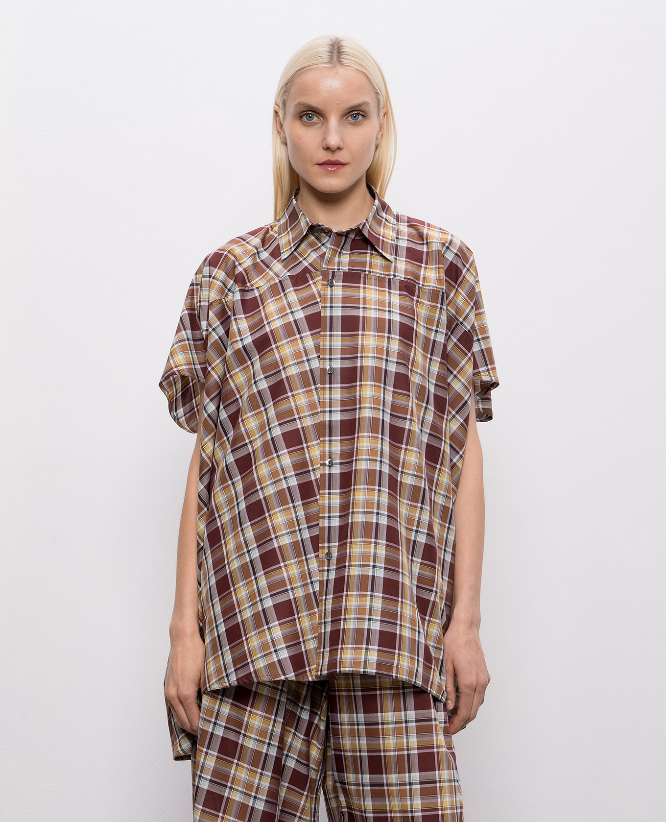 

Balder loose-fit checked shirt Sofie D`Hoore, Brown