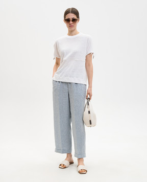 Peserico White linen t-shirt S06431J02707B