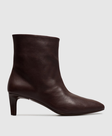 Braune Lederstiefeletten SUZY