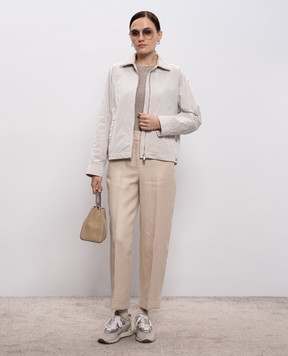 Peserico Beige T-shirt with lurex A06840J002351