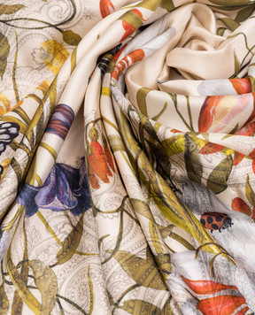 Etro Beige printed silk scarf WAYA0001AKE60