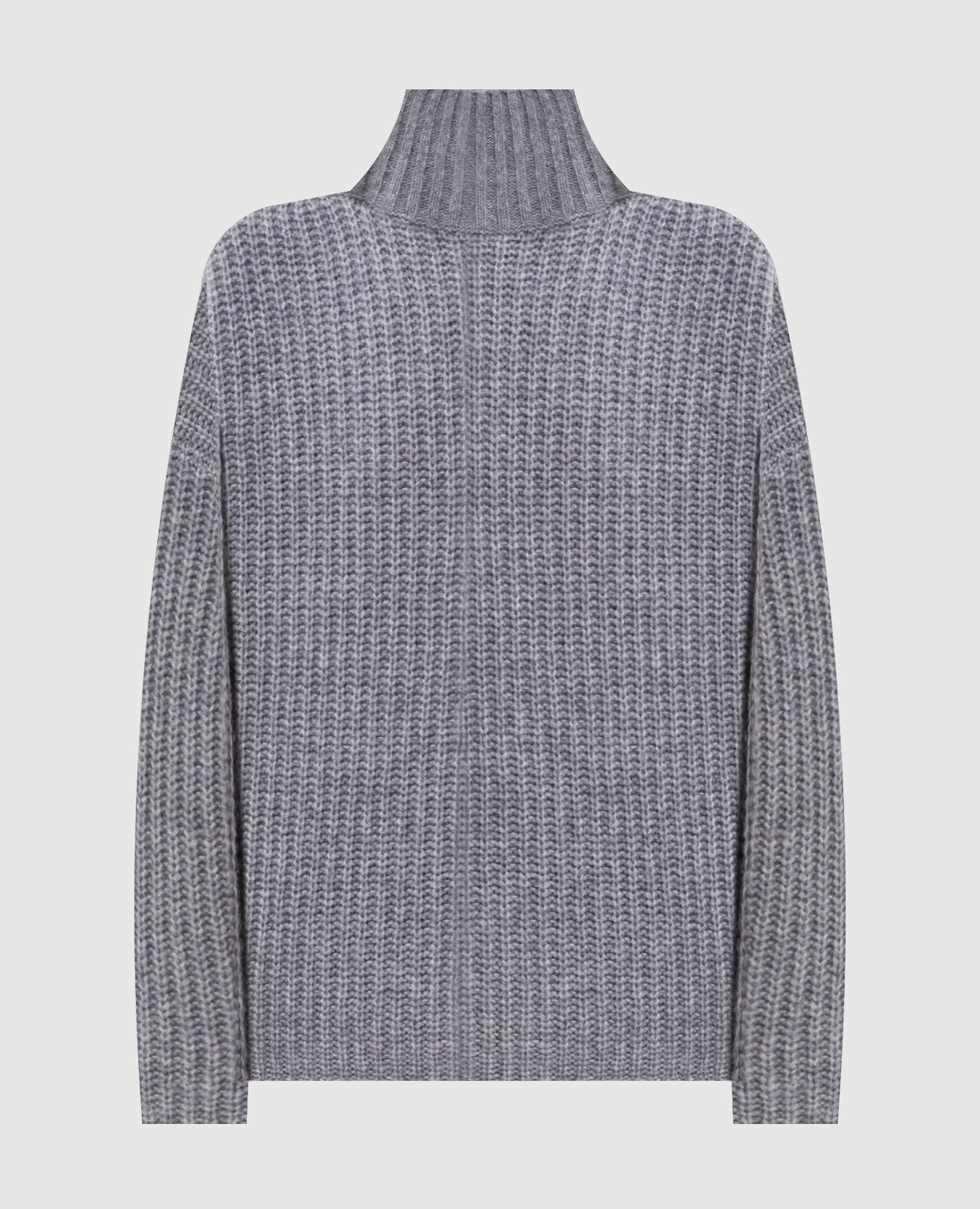 Gray cashmere and silk sweater