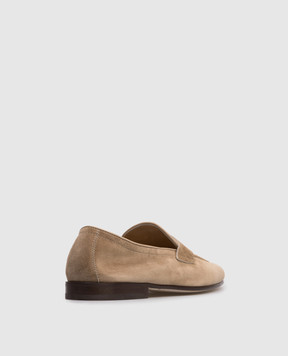 Brunello Cucinelli Beige suede loafers Soft MZUCAHG730