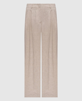 Peserico Beige linen pants P0433302629