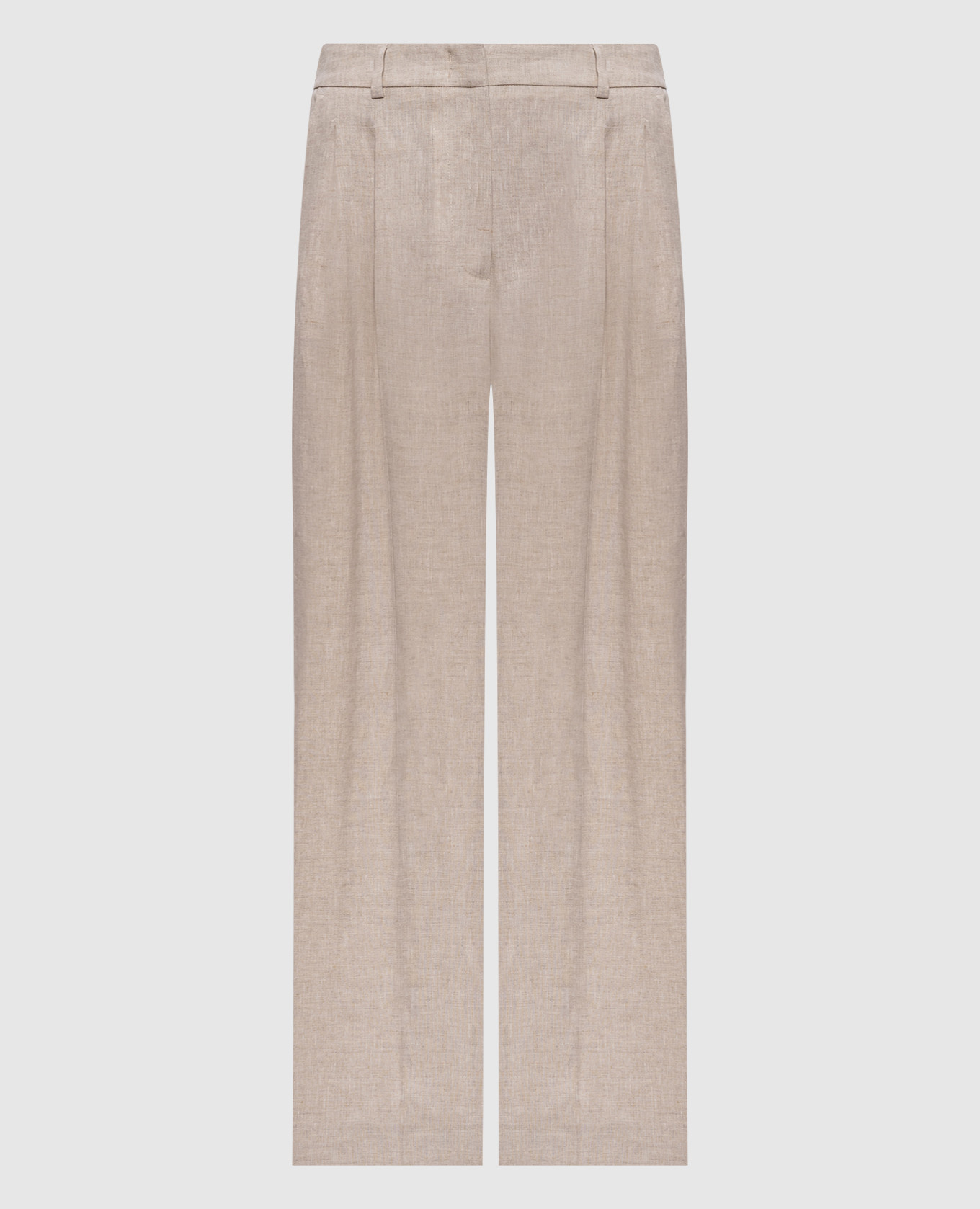 Beige linen pants
