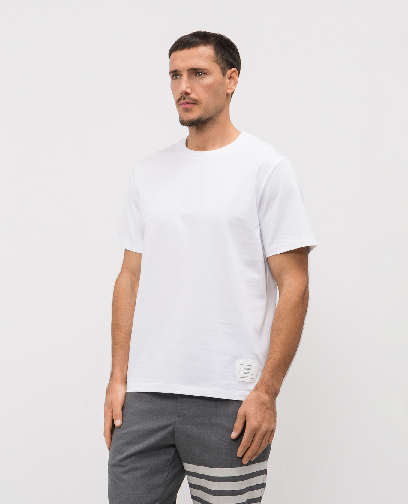 

White T-shirt with logo Thom Browne