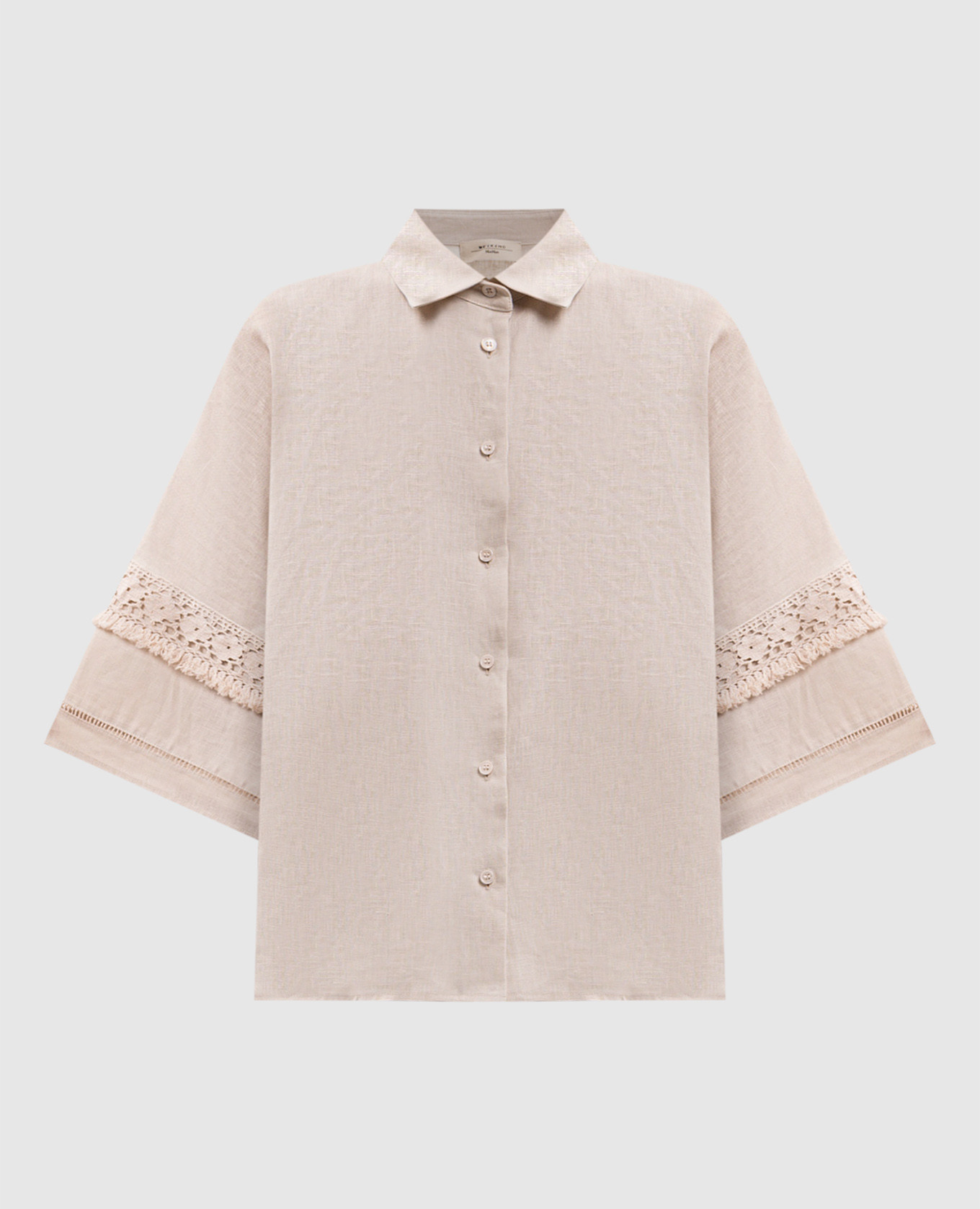 Beige WKIPALA linen shirt Max Mara Weekend