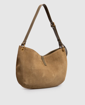Twinset Khaki suede hobo bag 262TB7151