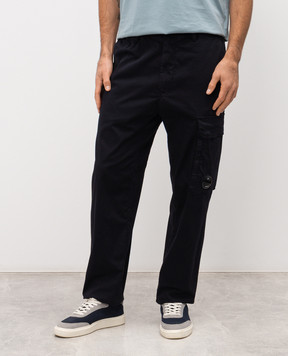 C.P. Company Blue pants with a patch MPA135A005694G