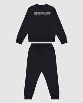 Moncler ENFANT Children's blue tracksuit with logo embroidery L29548M00016899PS