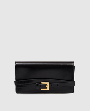 Balmain Black leather Shuffle clutch GN1ON259LMTE
