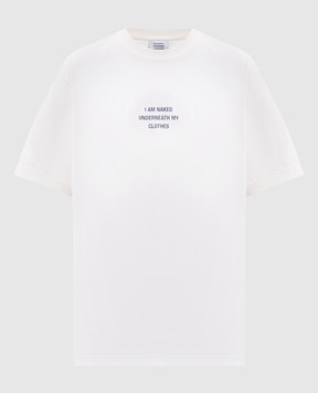 Vetements Ivory T-shirt with print MH27TR173Ww