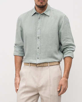 Canali Beige suede belt with logo KB0047750C
