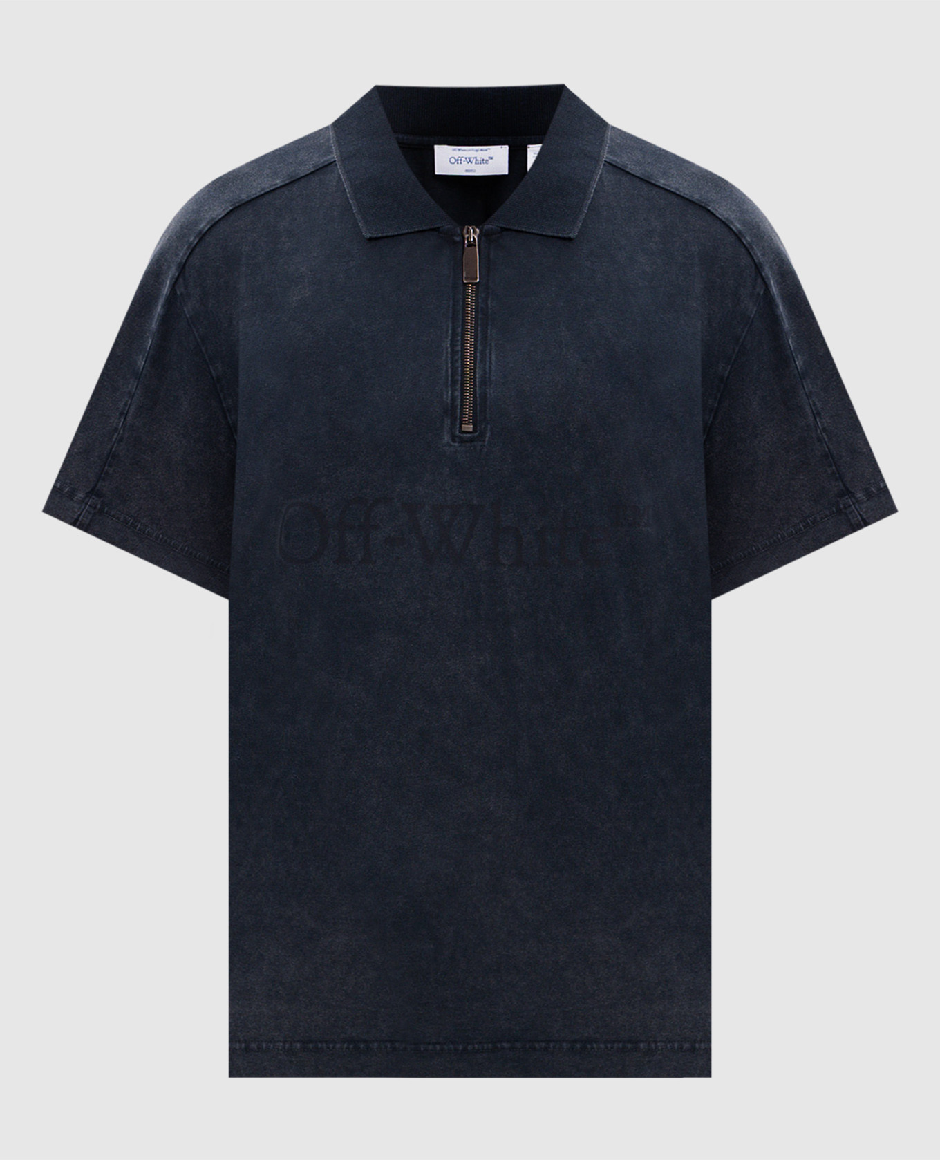 Blue polo shirt with logo print Off-White
