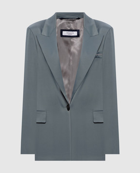 Peserico Green jacket with monil chain S01976U02960