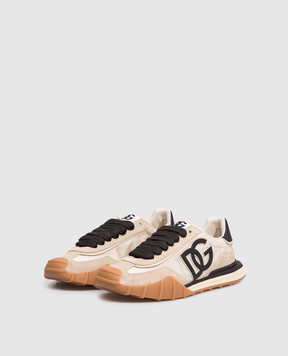 Dolce&Gabbana Beige DG Athletic combo sneakers CS2384AZ862