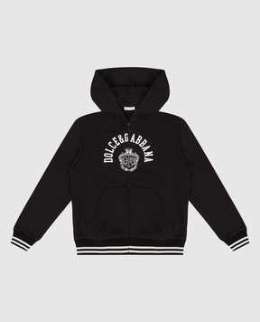 Dolce&Gabbana Children's black sports jacket with logo L4JWKLG7PTH46