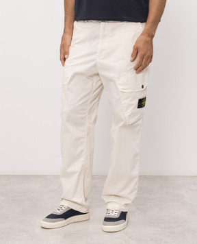 Stone Island Ivory cargo with logo patch L2S153100003S0A10