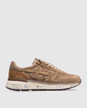 Premiata MICK brown sneakers with logo patch MICK